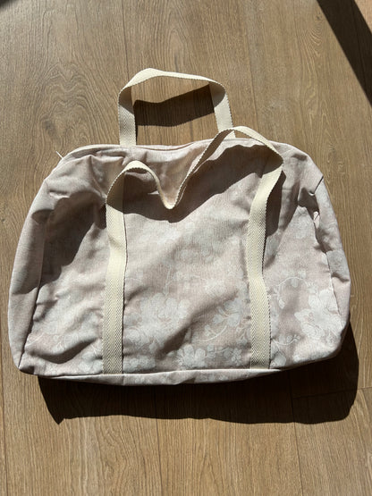Bolsa de viaje flor beige
