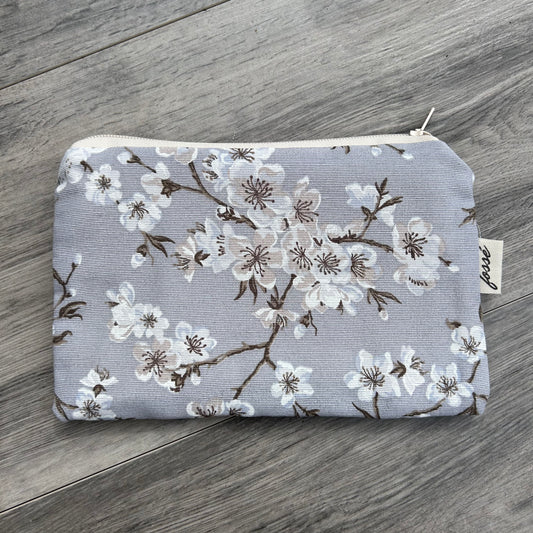 Neceser pequeño floral gris