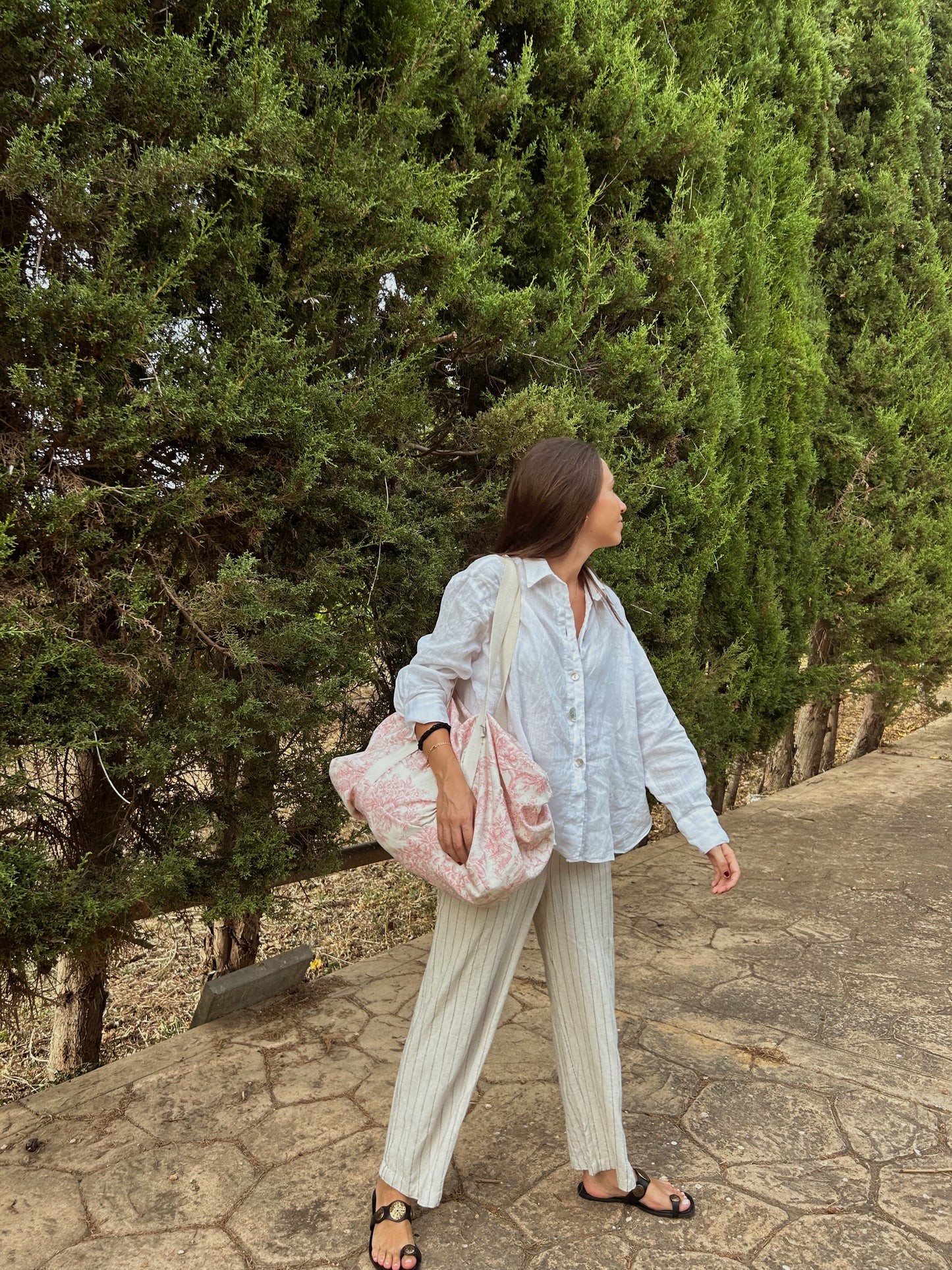 Bolsa viaje clásica rosa