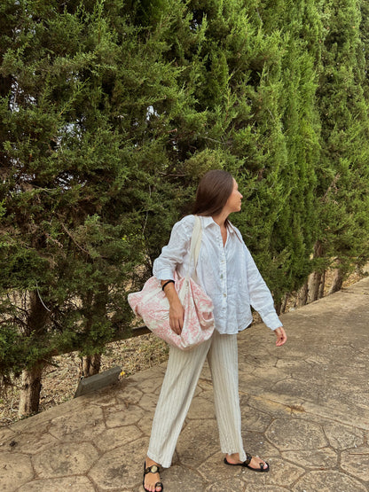 Bolsa viaje clásica rosa